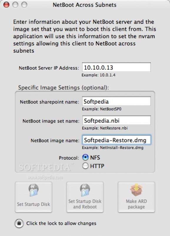 NetBoot Across Subnets screenshot