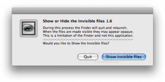 Show Hide Invisible files screenshot