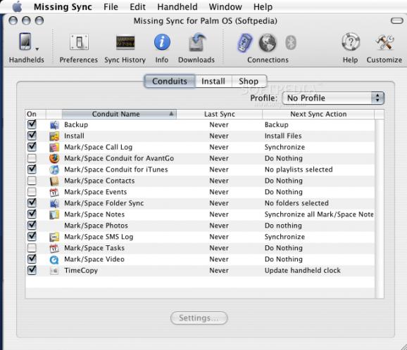 The Missing Sync for Palm OS screenshot