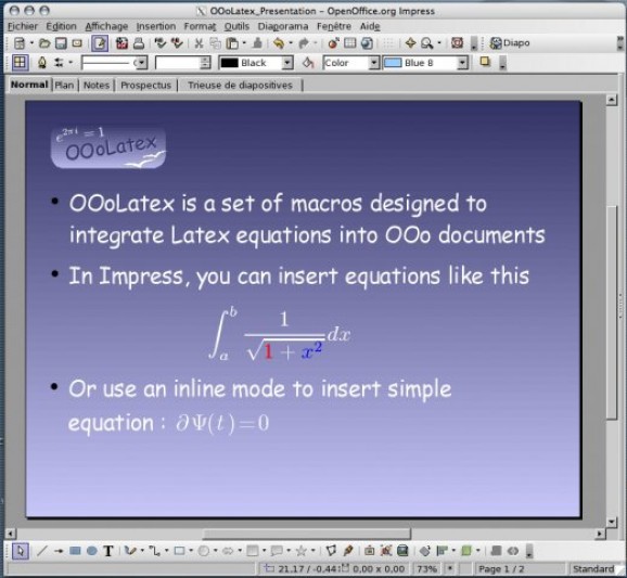OOoLatex screenshot