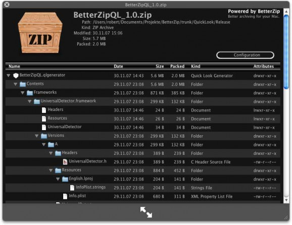 BetterZip QuickLook Generator screenshot