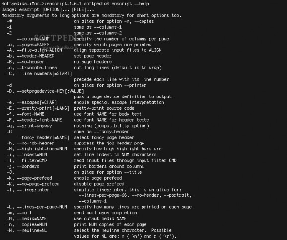 GNU Enscript screenshot
