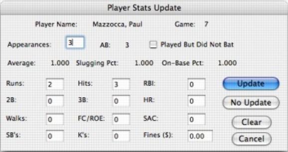 Softball / Baseball Team Calculator screenshot