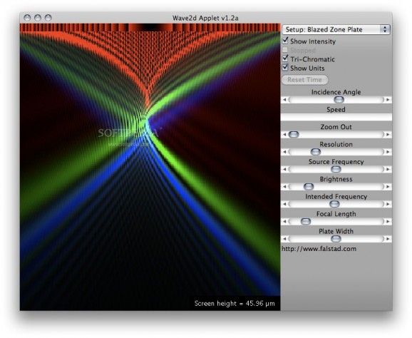 2-D Waves Applet screenshot