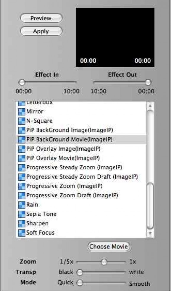iMovie Picture in Picture Plug-in screenshot