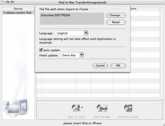 4Media iPod to Mac Transfer screenshot