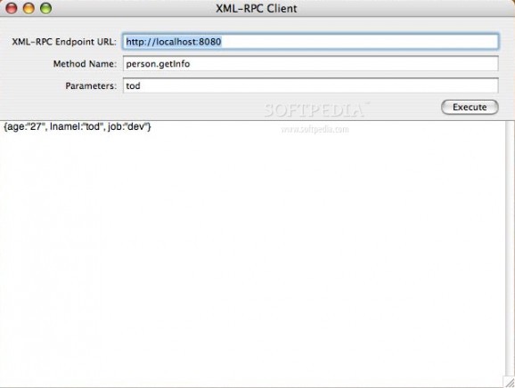 XML-RPC Client screenshot