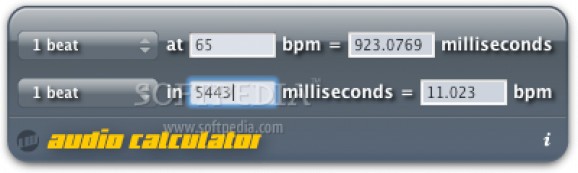 Audio Calculator screenshot