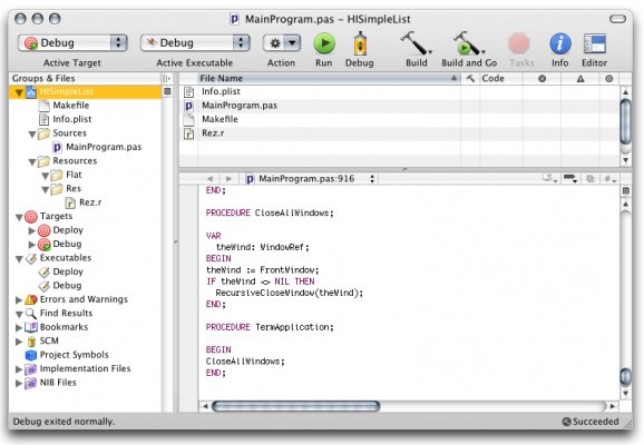 GNU Pascal for Mac OS X screenshot
