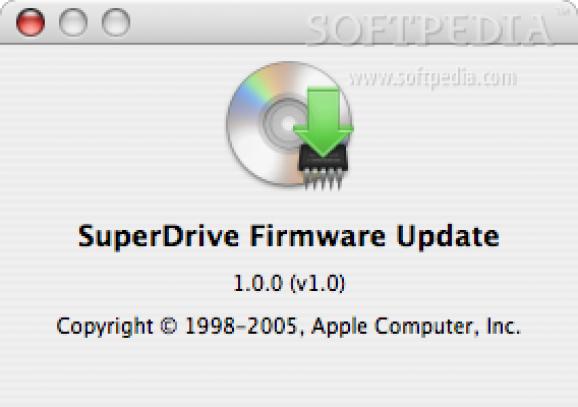 SuperDrive Firmware Update screenshot