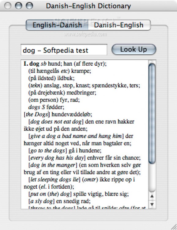 Danish-English Dictionary screenshot