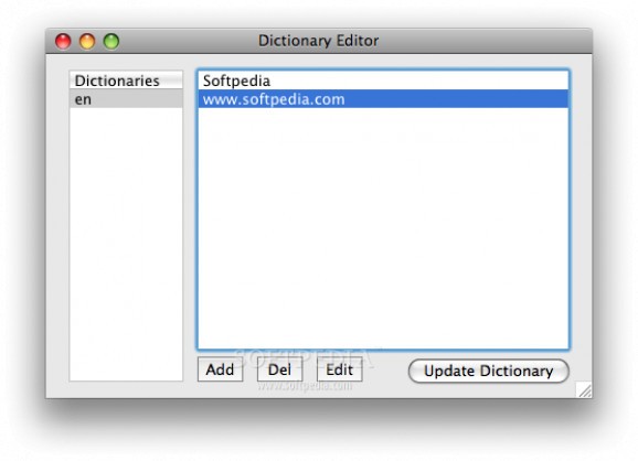 Dictionary Editor screenshot