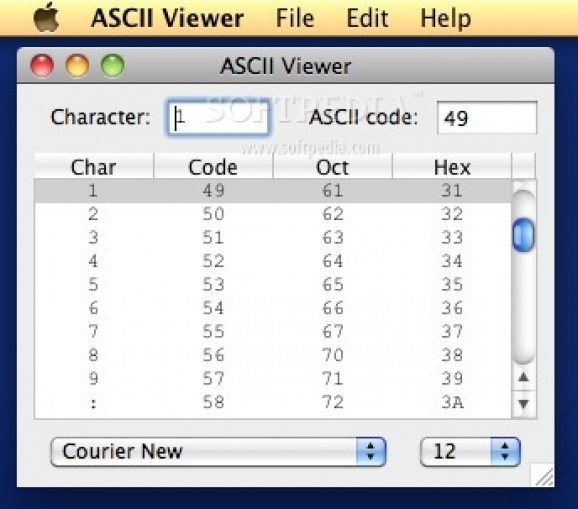 ASCII Viewer screenshot