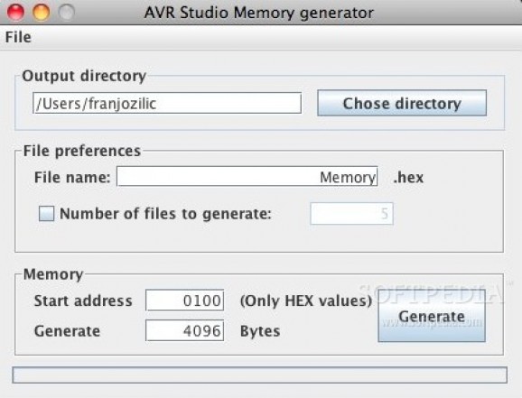 AVR Studio Memory Generator screenshot