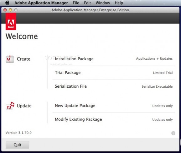 Adobe Application Manager Enterprise Edition screenshot