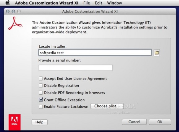 Adobe Customization Wizard XI screenshot