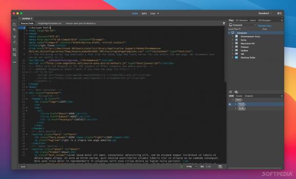 Adobe Dreamweaver screenshot
