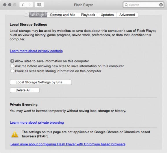 Adobe Flash Player screenshot