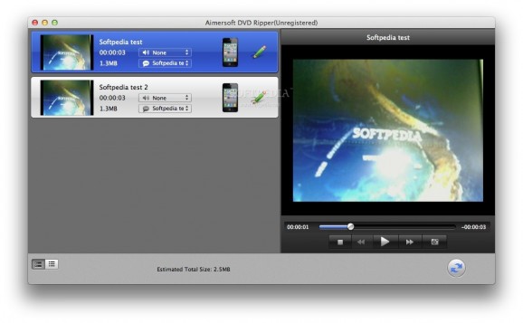 Aimersoft DVD Ripper screenshot