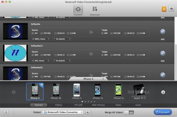 Aimersoft iPod Video Converter screenshot