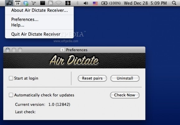 Air Dictate Receiver screenshot