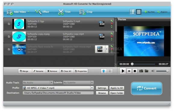 Aiseesoft HD Converter screenshot
