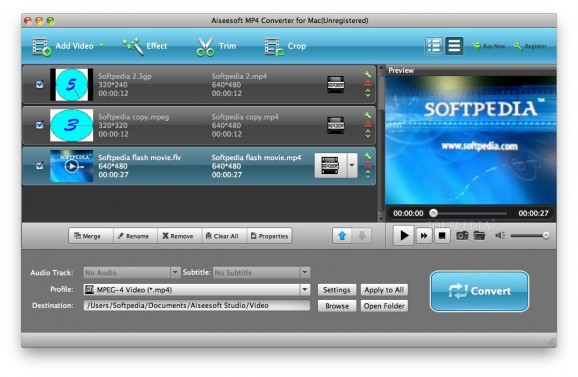 Aiseesoft MP4 Converter screenshot