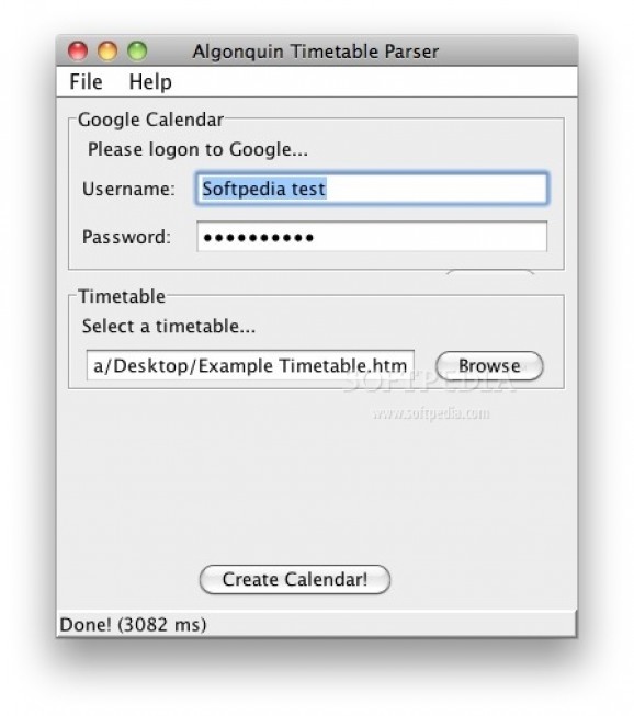 Algonquin Timetable Parser screenshot
