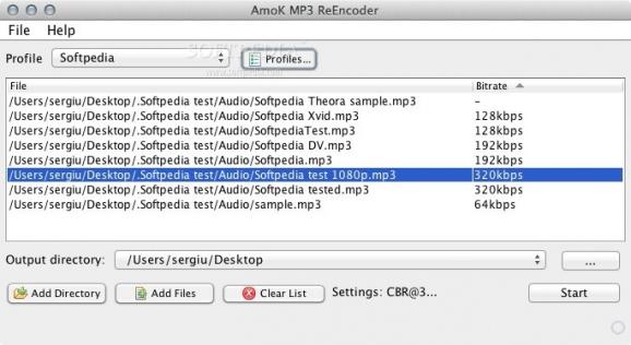 AmoK MP3 ReEncoder screenshot