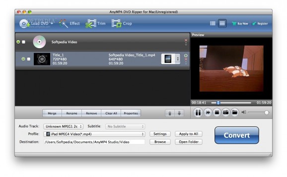 AnyMP4 DVD Ripper screenshot