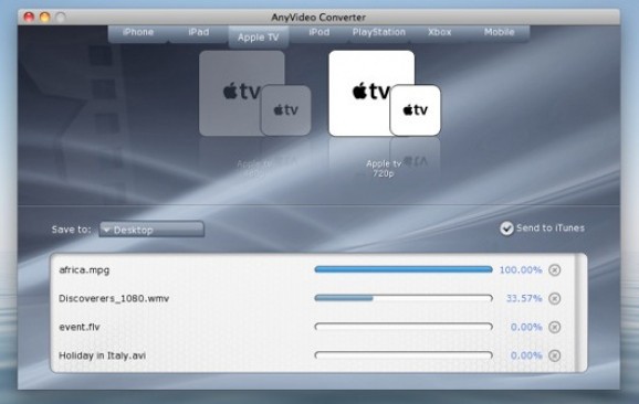 AnyVideo Converter HD screenshot