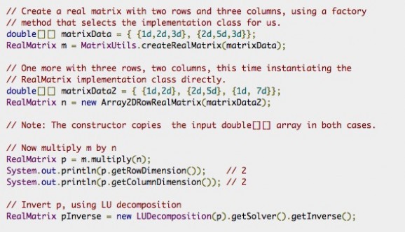 Apache Commons Math screenshot