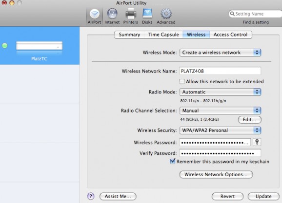 Apple Airport Utility screenshot