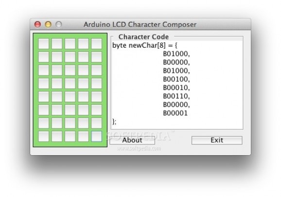 Arduino LCD Character Composer screenshot