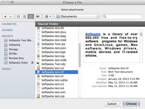 Attach files to Evernote screenshot