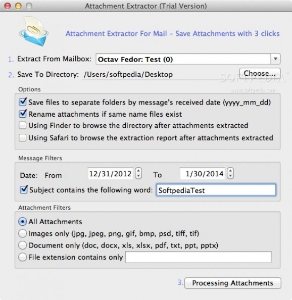 Attachment Extractor for Mail screenshot