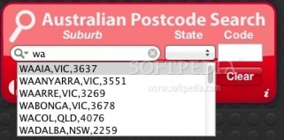 Australia Post Widget screenshot