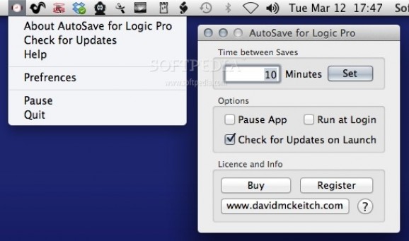 AutoSave for Logic Pro screenshot