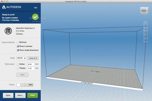 Autodesk 3D Print Utility screenshot