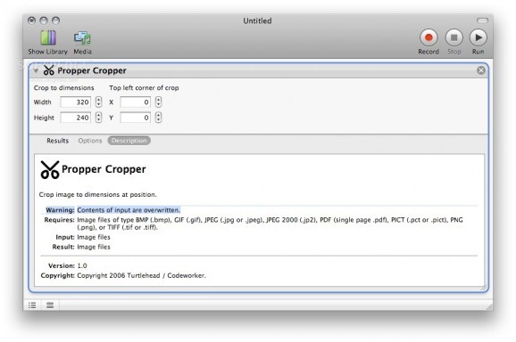 Automator Propper Cropper screenshot