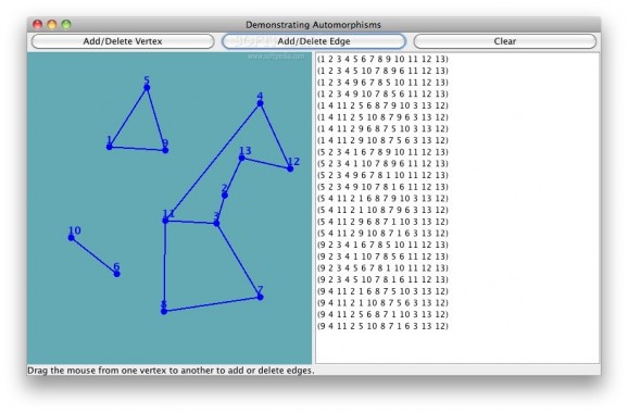 Automorphisms of graphs screenshot