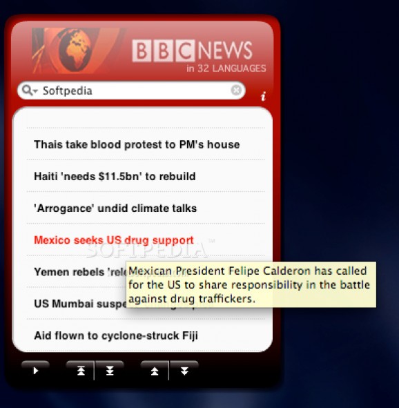 BBC News Widget screenshot