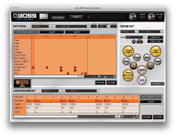 BR-800 Rhythm Editor screenshot