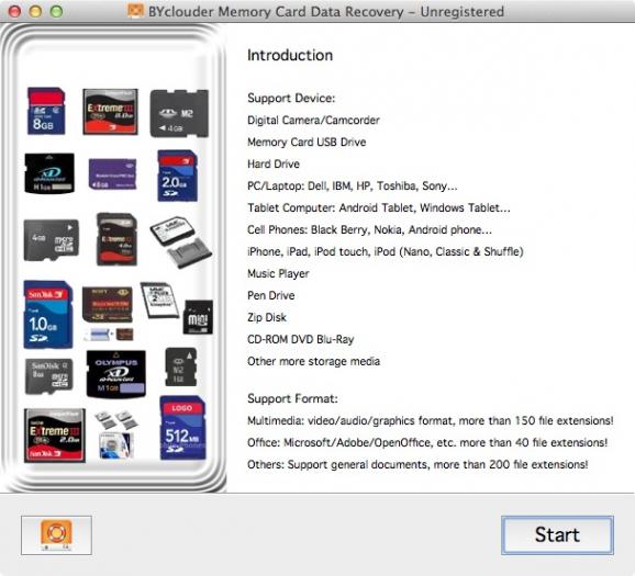 BYclouder Memory Card Data Recovery screenshot