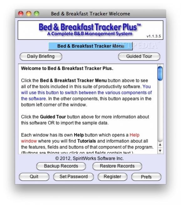Bed & Breakfast Tracker Plus screenshot