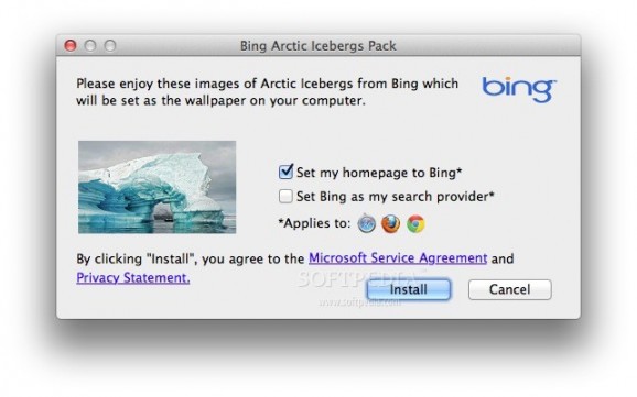 Bing Wallpaper Pack Arctic Icebergs screenshot
