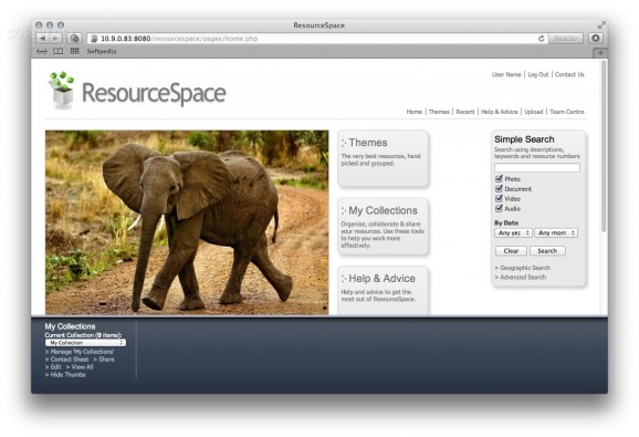 BitNami ResourceSpace screenshot