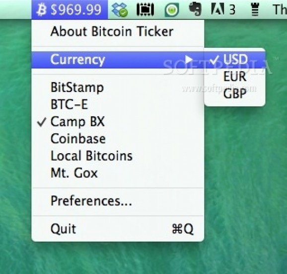 Bitcoin Ticker - To the Moon! screenshot
