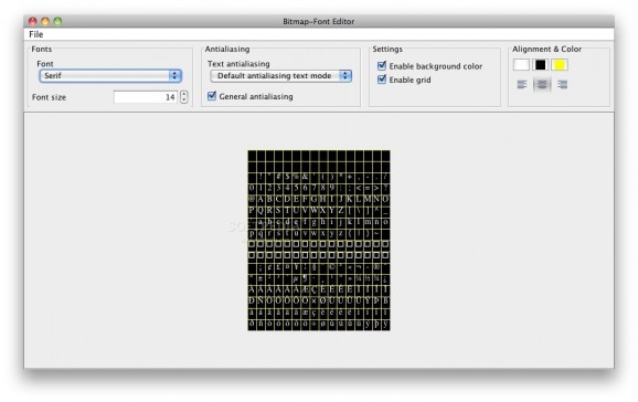 Bitmap-Font Editor screenshot