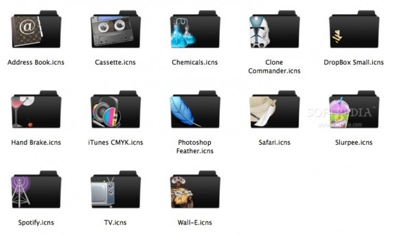 Black App Folders screenshot